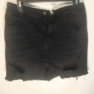 Wild Fable Black Jean Skirt